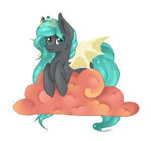 Size: 300x280 | Tagged: safe, artist:blocksy-art, oc, oc:clarity, species:bat pony, species:pony, animated, cloud, female, gif, mare, pixel art, simple background, solo, transparent background