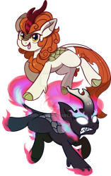 Size: 600x953 | Tagged: safe, artist:chirpy-chi, character:autumn blaze, species:kirin, episode:sounds of silence, g4, my little pony: friendship is magic, awwtumn blaze, cloven hooves, cute, duality, female, leonine tail, nirik, open mouth, simple background, transparent background