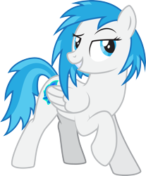 Size: 2021x2440 | Tagged: safe, artist:lightning stripe, derpibooru original, oc, oc:snow fury, species:pegasus, species:pony, blue, blue eyes, blue hair, blue mane, cutie mark, female, mare, request, requested art, show accurate, simple background, solo, transparent background, white, white coat, wings