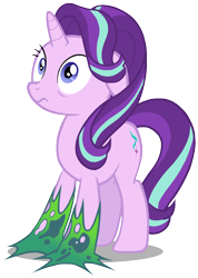 Size: 4920x6918 | Tagged: safe, artist:twilirity, character:starlight glimmer, character:thorax, species:pony, episode:to where and back again, g4, my little pony: friendship is magic, absurd resolution, disguise, disguised changeling, fake starlight glimmer, female, simple background, slime, solo, stuck, transparent background, trapped, vector