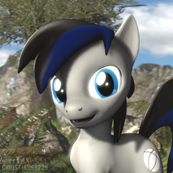 Size: 1000x1000 | Tagged: safe, artist:christian69229, oc, oc only, oc:tero, species:earth pony, species:pony, 3d, bust, looking at you, male, portrait, solo, source filmmaker, stallion