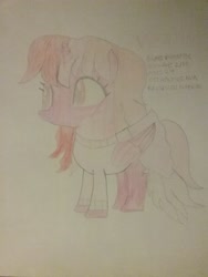 Size: 1944x2592 | Tagged: safe, artist:jaredking179, oc, oc only, oc:valentine, species:alicorn, species:pony, clothing, cute, female, mare, skirt, sweater, traditional art