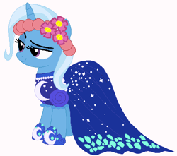 Size: 477x421 | Tagged: safe, artist:unicornsmile, character:trixie, species:pony, clothing, dress