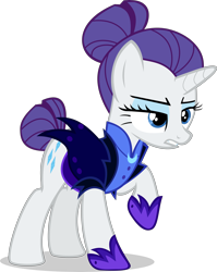 Size: 5000x6291 | Tagged: safe, artist:twilirity, character:rarity, species:pony, species:unicorn, absurd resolution, alternate timeline, female, mare, night maid rarity, nightmare takeover timeline, simple background, solo, transparent background, vector