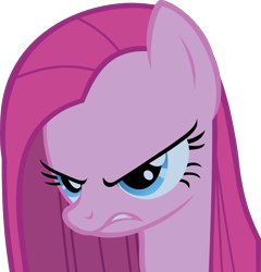 Size: 6000x6245 | Tagged: safe, artist:twilirity, character:pinkamena diane pie, character:pinkie pie, species:earth pony, species:pony, episode:party of one, g4, my little pony: friendship is magic, absurd resolution, angry, female, mare, simple background, solo, transparent background, vector