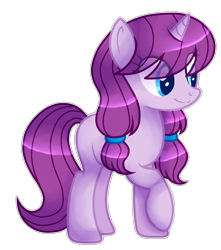 Size: 1222x1384 | Tagged: safe, artist:poppyglowest, oc, oc:lavender, species:pony, species:unicorn, female, mare, simple background, solo, transparent background
