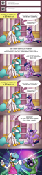 Size: 500x2058 | Tagged: safe, artist:romanrazor, character:princess celestia, character:twilight sparkle, character:twilight sparkle (alicorn), species:alicorn, species:pony, :o, abstract background, animated, bipedal, blue-mane celestia, bottomless, cheering, clothing, comic, comparison, crying, dancing, duo, facehoof, fanfic, female, fluffy, frown, good morning celestia, hoodie, immortality, immortality blues, immortality is awesome, mare, misspelling, open mouth, partial nudity, raised hoof, rave, sad, sitting, smiling, spread wings, sunglasses, tumblr, wide eyes, wings