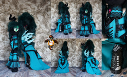Size: 1660x1000 | Tagged: safe, artist:essorille, character:queen chrysalis, species:changeling, clothing, dress, irl, photo, plushie, solo