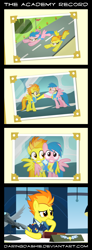 Size: 2000x5460 | Tagged: safe, artist:daringdashie, character:firefly, character:spitfire, g1, clothing, comic, crying, feels, g1 to g4, generation leap, photo, uniform, wonderbolt trainee uniform