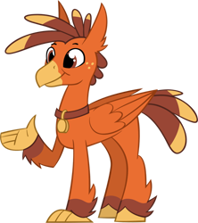 Size: 1280x1440 | Tagged: safe, artist:piemations, oc, oc only, oc:pumpkin pie, ponysona, species:classical hippogriff, species:hippogriff, simple background, solo, transparent background