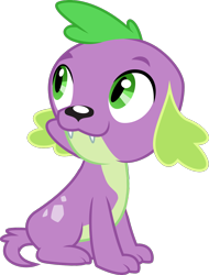 Size: 1000x1317 | Tagged: safe, artist:bubblestormx, edit, editor:slayerbvc, character:spike, species:dog, equestria girls:equestria girls, g4, my little pony: equestria girls, my little pony:equestria girls, accessory-less edit, looking up, male, missing accessory, simple background, solo, spike the dog, transparent background, vector, vector edit