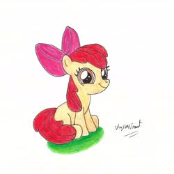 Size: 4501x4501 | Tagged: safe, artist:ulyssesgrant, character:apple bloom, absurd resolution, happy, smiling