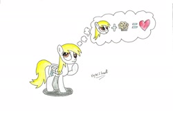 Size: 2338x1700 | Tagged: safe, artist:ulyssesgrant, character:derpy hooves, species:pegasus, species:pony, female, mare, muffin, that pony sure does love muffins
