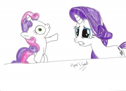 Size: 2338x1700 | Tagged: safe, artist:ulyssesgrant, character:rarity, character:sweetie belle