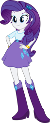 Size: 5000x12107 | Tagged: safe, artist:twilirity, character:rarity, species:human, equestria girls:equestria girls, g4, my little pony: equestria girls, my little pony:equestria girls, absurd resolution, belt, boots, clothing, cutie mark skirts, female, hands on hip, shoes, simple background, skirt, solo, transparent background, updated, vector