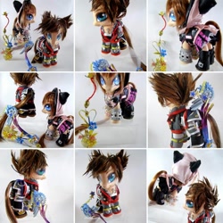 Size: 960x960 | Tagged: safe, artist:lightningsilver-mana, species:human, species:pony, anime, anime style, couple, doll, drugs, fandom, hero, heroin, kingdom hearts, kingdom hearts 3, leather, paint, painting, photo, play station, sewing, textiles, toy, video game