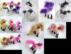 Size: 900x681 | Tagged: safe, artist:lightningsilver-mana, species:fox, species:pony, g3, craft, custom, doll, figurine, fluffy, fox pony, furry, generic pony, handmade, hybrid, irl, my little pony, paint, painted, painting, photo, rainbow, sparkle pony, toy