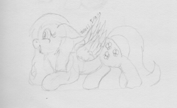 Size: 2911x1782 | Tagged: safe, artist:wapamario63, character:fluttershy, species:pony, cute, female, monochrome, sketch, solo, traditional art