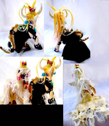 Size: 446x515 | Tagged: safe, artist:lightningsilver-mana, species:human, species:pony, booette, bowsette, craft, crossover, custom, fandom, handmade, irl, leather, mario, my little pony, nintendo, paint, painted, painting, photo, ponified, sewing, sewing needle, super crown, textiles, toy, video game, video game crossover