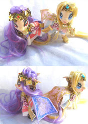 Size: 295x416 | Tagged: safe, artist:lightningsilver-mana, species:human, species:pony, g4, 3ds, craft, custom, doll, figure, figurine, handmade, hylian, irl, manga, manga style, my little pony, nintendo, paint, painted, painting, photo, princess zelda, sewing, sewing needle, textiles, the legend of zelda, toy, video game, video game crossover