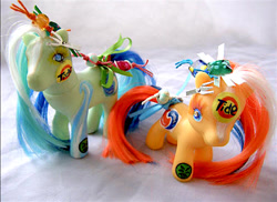 Size: 506x369 | Tagged: safe, artist:lightningsilver-mana, oc, species:pony, candy, craft, detergent, doll, figure, figurine, fork, generic pony, meme, mr. yuk, my little pony, paint, painted, painting, photo, poisonous, snack, tide, tide pods, tide pony, toy