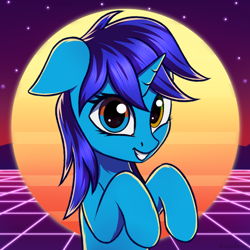 Size: 1500x1500 | Tagged: safe, artist:adagiostring, oc, oc only, species:pony, commission, cutie, heterochromia, looking at you, microsoft, ponified, solo, windows, windows 8