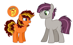 Size: 2803x1729 | Tagged: safe, artist:hazardous-andy, oc, oc only, oc:landslide, oc:pizza crust, species:earth pony, species:pony, female, male, mare, previous generation, simple background, stallion, transparent background