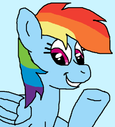 Size: 500x550 | Tagged: safe, artist:m.w., character:rainbow dash, species:pegasus, species:pony, female, mare, ms paint, solo