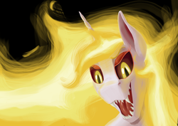 Size: 3508x2480 | Tagged: safe, artist:settop, character:daybreaker, character:princess celestia, species:alicorn, species:pony, newbie artist training grounds, bust, female, open mouth, solo