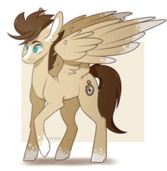 Size: 800x820 | Tagged: safe, artist:sararini, oc, oc:skittle, species:pegasus, species:pony, colored wings, colored wingtips, male, solo, stallion