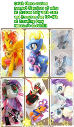 Size: 350x599 | Tagged: safe, artist:lightningsilver-mana, character:rarity, character:sable spirit, character:star tracker, character:sunset shimmer, character:sweetie belle, character:twilight sparkle, oc, species:alicorn, species:earth pony, species:pegasus, species:pony, species:unicorn, sweetie bot, alicornified, alternate hairstyle, anime, craft, crossover, custom, disguise, figurine, hatsune miku, irl, leather, my little pony, paint, painting, photo, plainity, race swap, robot, sewing, shimmercorn, snow drop, toy