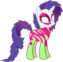 Size: 3218x3165 | Tagged: safe, artist:drewdini, character:rarity, episode:the show stoppers, g4, my little pony: friendship is magic, clothing, costume, face paint, female, show stopper outfits, simple background, solo, svg, sweat, transparent background, vector