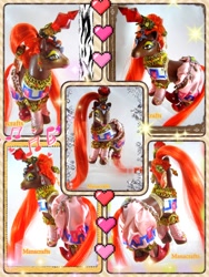 Size: 960x1280 | Tagged: safe, artist:lightningsilver-mana, species:human, species:pony, species:unicorn, g1, bling, craft, crossover, custom, doll, figure, figurine, game, gerudo, gerudo valley, hairstyle, handmade, humanized, irl, jewels, leather, leather boots, nabooru, nintendo 64, paint, painting, photo, satin, sewing, the legend of zelda, the legend of zelda: ocarina of time, toy, video game