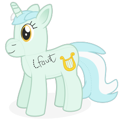 Size: 2700x2650 | Tagged: safe, artist:devfield, character:lyra heartstrings, species:pony, species:unicorn, autograph, female, lauren faust, lyra plushie, plothole plush lyra, plushie, simple background, solo, stitching, transparent background, two toned mane, two toned tail, vector