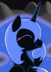 Size: 364x512 | Tagged: safe, artist:epulson, character:nightmare moon, character:princess luna, cropped, cute, moonabetes, smiling