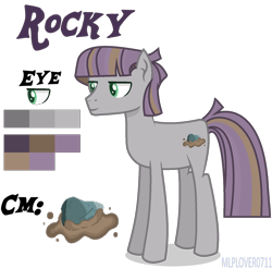 Size: 902x886 | Tagged: safe, artist:mlplover0711, artist:polymercorgi, base used, oc, oc only, oc:rocky, parent:maud pie, parent:mudbriar, parents:maudbriar, species:earth pony, species:pony, male, offspring, reference sheet, simple background, solo, stallion, transparent background