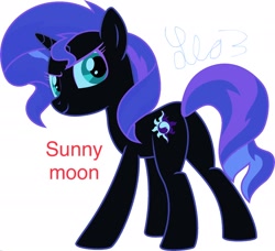 Size: 1920x1754 | Tagged: safe, artist:givralix, edit, character:nightmare moon, character:princess luna, character:sunset shimmer, fusion, palette swap, ponyar fusion, recolor, simple background, vector, vector edit, white background