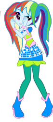 Size: 803x1832 | Tagged: safe, artist:gouhlsrule, artist:princesssnowofc, base used, character:rainbow dash, species:human, my little pony:equestria girls, alternate hairstyle, barely eqg related, boots, clothing, cosmix, crossover, fairy, hairstyle, pigtails, rainbow s.r.l, shoes, winx club