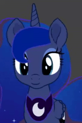Size: 274x412 | Tagged: safe, artist:yudhaikeledai, character:princess luna, species:alicorn, species:pony, animated, blinking, cute, ear twitch, female, lunabetes, mare, no sound, solo, webm