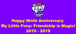 Size: 1909x864 | Tagged: safe, artist:samueljcollins1990, species:pony, happy birthday mlp:fim, mlp fim's ninth anniversary, my little pony, ninth anniversary