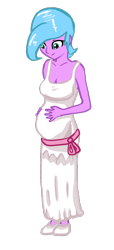 Size: 684x1498 | Tagged: safe, artist:fluor1te, oc, oc:prudence aura, parent:rarity, parents:canon x oc, species:human, my little pony:equestria girls, clothing, cute, female, hand on belly, offspring, pregnant, simple background, solo, transparent background