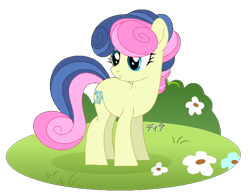 Size: 600x462 | Tagged: safe, artist:dianamur, character:bon bon, character:sweetie drops, species:pony, alternate hairstyle, female, simple background, solo, transparent background