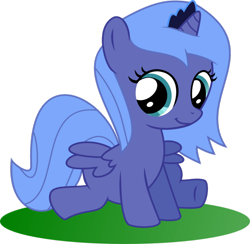 Size: 900x878 | Tagged: safe, artist:ulyssesgrant, character:princess luna, species:pony, cute, female, filly, simple background, sitting, solo, transparent background, vector, woona