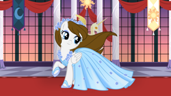 Size: 3580x2014 | Tagged: safe, artist:nstone53, oc, oc only, species:pegasus, species:pony, clothing, dress, female, flower, flower in hair, gala dress, mare, pegasus oc, shoes, solo
