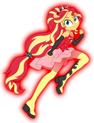 Size: 920x1200 | Tagged: safe, artist:sapphiregamgee, character:sunset shimmer, equestria girls:forgotten friendship, g4, my little pony: equestria girls, my little pony:equestria girls, female, ponied up, simple background, solo, super ponied up, transparent background