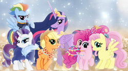 Size: 690x387 | Tagged: safe, artist:6-fingers-lover, artist:doodleponyxx, artist:polymercorgi, artist:spark13mark, base used, character:applejack, character:fluttershy, character:pinkie pie, character:rainbow dash, character:rarity, character:twilight sparkle, character:twilight sparkle (alicorn), species:alicorn, species:earth pony, species:pegasus, species:pony, species:unicorn, episode:the last problem, g4, my little pony: friendship is magic, alternate hairstyle, applejack's hat, bedroom eyes, clothing, coat, cowboy hat, crown, end of ponies, eyeshadow, female, flying, grin, hat, hoof shoes, jewelry, makeup, mane six, mare, older, older applejack, older fluttershy, older mane six, older pinkie pie, older rainbow dash, older rarity, older twilight, open mouth, princess twilight 2.0, raised hoof, regalia, rubber duck, shirt, smiling, teddy bear