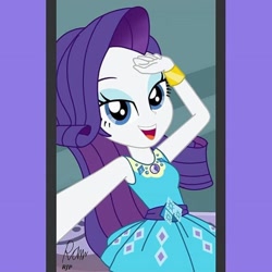 Size: 1080x1080 | Tagged: safe, artist:rjp.rammy, character:rarity, episode:street chic, g4, my little pony: equestria girls, my little pony:equestria girls, spoiler:eqg series (season 2), eyeshadow, female, geode of shielding, lidded eyes, looking at you, magical geodes, makeup, solo