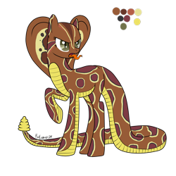 Size: 2000x2000 | Tagged: safe, artist:dreamyartcosplay, oc, oc only, oc:naja, original species, raised hoof, reference sheet, signature, simple background, snake, snake pony, tongue out, transparent background
