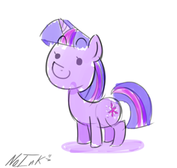 Size: 1002x944 | Tagged: safe, artist:no-ink, character:twilight sparkle, species:pony, species:unicorn, female, mare, simple background, smiling, solo, white background