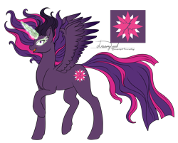 Size: 2734x2193 | Tagged: safe, artist:dreamyartcosplay, character:midnight sparkle, character:nightmare twilight sparkle, character:twilight sparkle, character:twilight sparkle (scitwi), species:alicorn, species:pony, my little pony:equestria girls, alternate cutie mark, equestria girls ponified, female, glowing horn, horn, mare, midnight sparkle, nightmarified, ponified, raised hoof, signature, simple background, transparent background